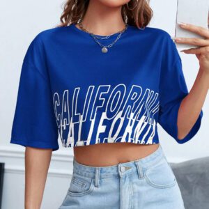 SHEIN EZwear T-shirt court à lettres