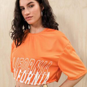 SHEIN EZwear T-shirt court à lettres