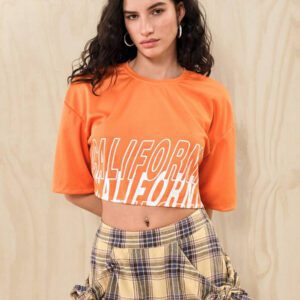 SHEIN EZwear T-shirt court à lettres