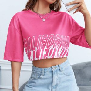 SHEIN EZwear T-shirt court à lettres