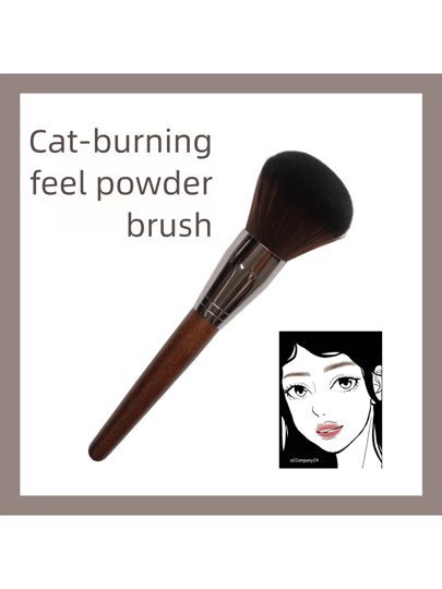 2 pièces Pinceau de poudre grand et moelleux, pinceau de maquillage super doux et pratique pour le fard à joues et la poudre fixatrice
