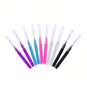 50 pièces Brosses pour brackets Brosse interdentaire pour un nettoyage plus efficace Cure-dents Tête de fil dentaire Hygiene bucco-dentaire Flosser Outil de nettoyage des dents Couleurs aléatoires