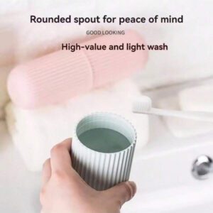 Étui portable pour tube de dentifrice, boîte de rangement de voyage de camping pour protéger la brosse à dents et le dentifrice contre la saleté et les dommages