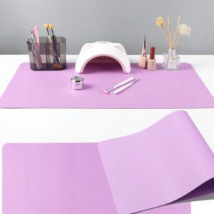 FULL BEAUTY Tapis de table pour le nail art en rose corail, résistant à l'eau et à la saleté, un repose-bras . Tapis pliant pour le nail art, un repose-main pour le manucure, un tapis de manucure, un tapis multifonctionnel pour la beauté, le tatouage et les soins dentaires, un outil de manucure résistant à l'eau.