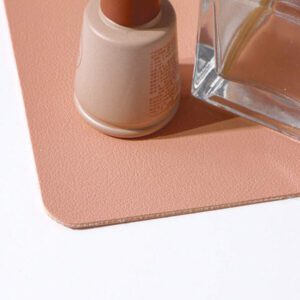 FULL BEAUTY Tapis de table pour le nail art en rose corail, résistant à l'eau et à la saleté, un repose-bras . Tapis pliant pour le nail art, un repose-main pour le manucure, un tapis de manucure, un tapis multifonctionnel pour la beauté, le tatouage et les soins dentaires, un outil de manucure résistant à l'eau.