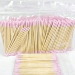 100 pièces Bâtonnets en bois pour ongles, bâtonnets de correction de manucure, outil de vernis à ongles Ultra-petit à double extrémité, 100 pièces micro-brosses sans peluches pour le retrait de la colle pour extension de cils, fournitures pour ongles, outils pour ongles, outils de nail art, rentrée scolaire, ongles, outils pour ongles pour faux ongles, outils de manucure et pédicure