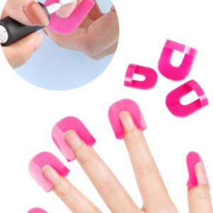 FULL BEAUTY 26 pièces Modèle de soins des ongles Anti-Nail Clip Modèle anti-débordement de vernis à ongles, accessoires d'art des ongles, fournitures pour ongles, outils pour ongles, outils d'art des ongles, rentrée scolaire, ongles, outils pour ongles pour les ongles rapportés