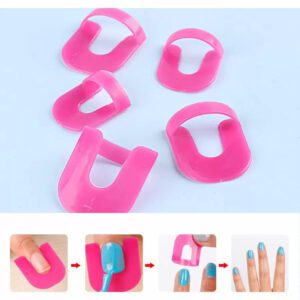 FULL BEAUTY 26 pièces Modèle de soins des ongles Anti-Nail Clip Modèle anti-débordement de vernis à ongles, accessoires d'art des ongles, fournitures pour ongles, outils pour ongles, outils d'art des ongles, rentrée scolaire, ongles, outils pour ongles pour les ongles rapportés