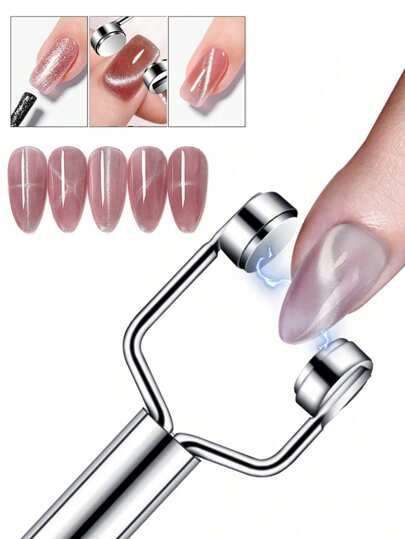 Beautizon Nailartlab 3 en 1 Aimant pour ongles en forme de Y, outils multifonctions pour manucure UV, bâtonnets magnétiques pour nail art à domicile ou en salon, DIY, fournitures pour ongles, outils pour ongles, outils de nail art, rentrée scolaire, ongles, outils pour faux ongles, outils de manucure et pédicure