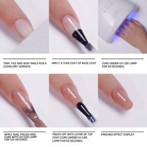 XEIJAYI 15ml Vernis à ongles en gel noir et blanc pour débutants, gel pur à tremper sans essuyage. Convient pour toutes les saisons, 4 couleurs au choix