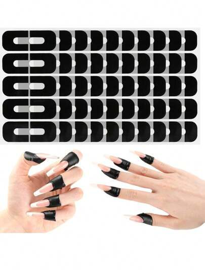 50/30/10 pièces Autocollants protecteurs de vernis à ongles en forme de U, autocollants jetables anti-fuite de vernis à ongles, autocollants d'art des ongles, empêchent le débordement de vernis à ongles avec des autocollants en forme de U, outils de peinture par pulvérisation de vernis à ongles, fournitures pour ongles, outils pour ongles, outils d'art des ongles, rentrée scolaire, ongles, outils pour ongles pour les faux ongles