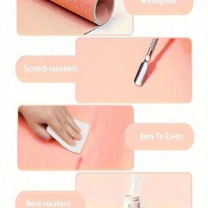 1 pièce Tapis de table de manucure pliable - durable, imperméable, résistant aux taches, convient pour la nail art et la manucure, de qualité salon, accessoire de manucure professionnel