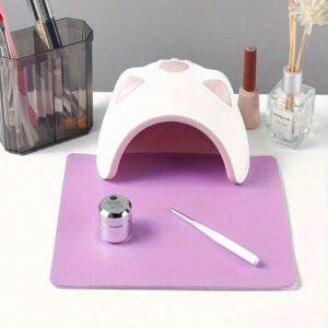 1 pièce Tapis de table de manucure pliable - durable, imperméable, résistant aux taches, convient pour la nail art et la manucure, de qualité salon, accessoire de manucure professionnel