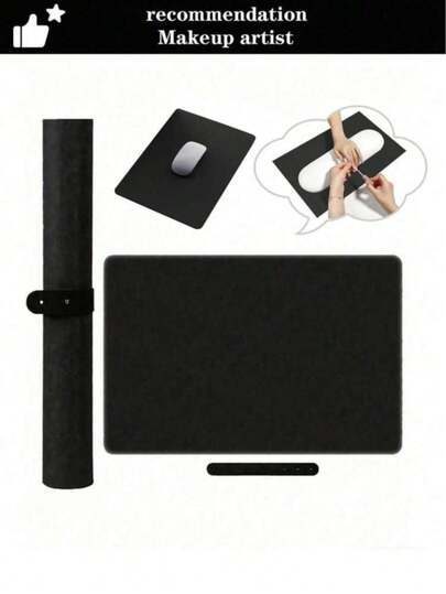 1 pièce Grand tapis de bureau de manucure, petit tapis de souris, repose-poignet de manucure pliable en PU et lavable, adapté pour la manucure, les soins des ongles, les outils de salon de manucure. Tapis de manucure en microfibre souple, tapis de coupe des ongles, tapis de bureau de salon de manucure à domicile, convient aux outils de maquillage des femmes et des filles, mariage, fête, anniversaire, cadeau pour la meilleure amie, l'enseignant, le Nouvel An, Noël, Halloween