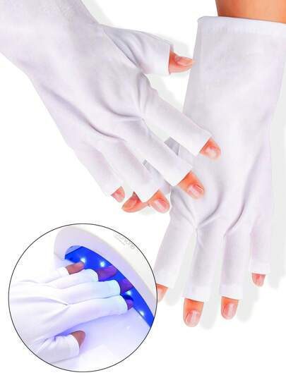 TWOING Gants anti-UV, gants de protection en gel pour manucures, protège les mains. Gants sans doigts extensibles pour la maison, l'extérieur, les fournitures pour ongles, les outils pour ongles, les outils pour nail art, la rentrée scolaire, les ongles, les outils pour ongles à clipser