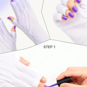 TWOING Gants anti-UV, gants de protection en gel pour manucures, protège les mains. Gants sans doigts extensibles pour la maison, l'extérieur, les fournitures pour ongles, les outils pour ongles, les outils pour nail art, la rentrée scolaire, les ongles, les outils pour ongles à clipser