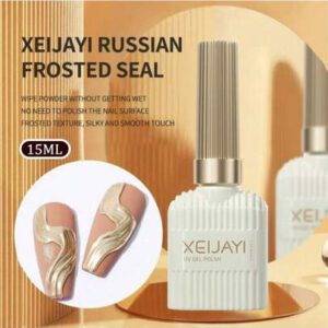 XEIJAYI Vernis À Ongles En Caoutchouc Mat Russe, 15ml, Joint Uv Néon Y2k, Design Artistique Esthétique, Couche De Base Mate, Gel Populaire Pour Nail Art, Manucure, Bricolage, Salon, Cadeau Pour Fille