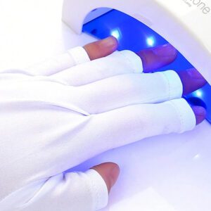 TWOING Gants anti-UV, gants de protection en gel pour manucures, protège les mains. Gants sans doigts extensibles pour la maison, l'extérieur, les fournitures pour ongles, les outils pour ongles, les outils pour nail art, la rentrée scolaire, les ongles, les outils pour ongles à clipser