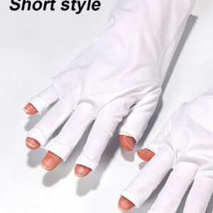 TWOING Gants anti-UV, gants de protection en gel pour manucures, protège les mains. Gants sans doigts extensibles pour la maison, l'extérieur, les fournitures pour ongles, les outils pour ongles, les outils pour nail art, la rentrée scolaire, les ongles, les outils pour ongles à clipser