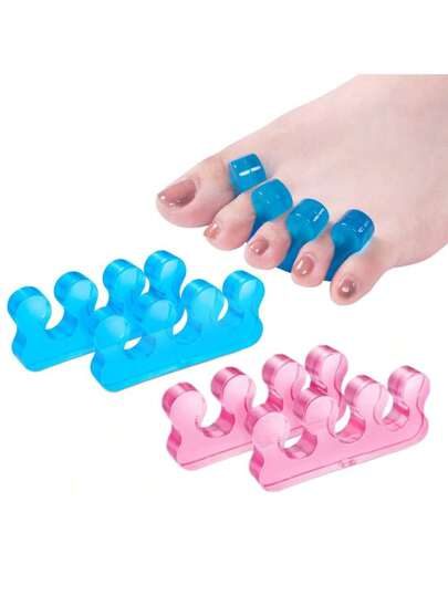 2/6/10 pièces Séparateurs d'orteils en silicone pour l'application de vernis à ongles, séparateurs de doigts et d'orteils doux, espaceurs d'orteils en gel doux, outils pour ongles, fournitures pour ongles, outils pour ongles, outils pour nail art, rentrée scolaire, ongles, outils pour ongles à clipser