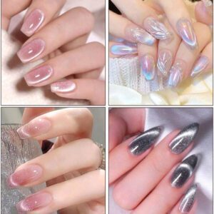 2 pièces Aimants pour ongles gel effet œil de chat 4 en 1, outils multifonctions pour manucure UV, fleurs, bâtonnets magnétiques pour salon de beauté et DIY à domicile, fournitures pour ongles, outils pour ongles, outils de nail art, rentrée scolaire, ongles, outils pour faux ongles