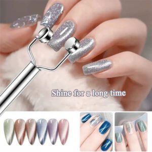 2 pièces Aimants pour ongles gel effet œil de chat 4 en 1, outils multifonctions pour manucure UV, fleurs, bâtonnets magnétiques pour salon de beauté et DIY à domicile, fournitures pour ongles, outils pour ongles, outils de nail art, rentrée scolaire, ongles, outils pour faux ongles