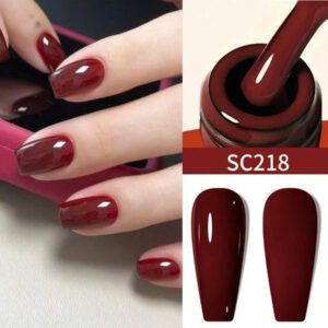 Tonitu g. Vernis à ongles en gel Tonitu G 7ml - 7 couleurs vibrantes, décoffrage, durcissement UV/LED, rouge bordeaux marron chocolat noir bleu macaron jaune. Vernis gel semi-permanent pour manucure à la maison, au salon et nail art. Cadeau pour les femmes