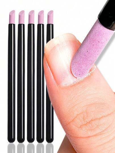 5 pièces Ensemble de stylos de polissage en quartz et céramique pour manucure, éliminateur de peau morte et de cuticules à 45 degrés, pierre ponce, repoussoir de cuticules pour ongles naturels, ongles en gel, fournitures pour ongles, outils pour ongles, outils pour nail art, rentrée scolaire, ongles, outils pour ongles à clipser, outils de manucure et de pédicure