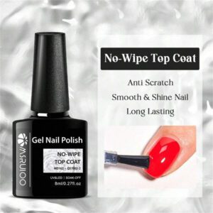 Ensemble de vernis à ongles gel UV/LED de 8 ml comprenant un top coat sans essuyage, un base coat et un top coat mat. Vernis semi-permanents résistants qui se retirent facilement. Idéal pour une manucure . Kit de nail art DIY. Cadeau pour femme
