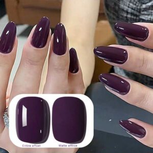 1 pièce Vernis à ongles en gel de couleur lilas pourpre pur XIANZHIHE, à besoin d'une base et d'un top coat brillant et mat pour une manucure UV professionnelle. Kit de fournitures pour ongles DIY cadeau pour femmes, 15 ml
