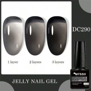 Vernis À Ongles En Gel De Gelée De 7 Ml Transparent Noir Semi-permanent Camouflage Soak Off Uv Led Vernis À Ongles En Gel