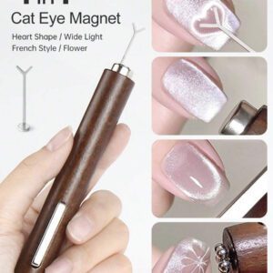 Beautizon Nailartlab 2 pièces Ensemble d'outils de manucure magnétique en forme de cœur, aimant multifonctionnel en forme de griffe de chat puissant et outil magnétique en forme de cœur en Y pour effet œil de chat 5D, convient pour les accessoires de salon de manucure, fournitures pour ongles, outils de manucure, outils d'art pour les ongles, retour à l'école, ongles, outils pour les faux ongles, outils de manucure et de pédicure