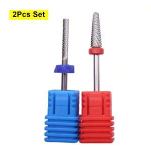 Easy Nail 1/2 pièces Forets à ongles professionnels au carbure 3/32" 5 en 1 XXF, forets en acier au tungstène haut de gamme, embout pour cuticules pour retirer rapidement pour manucure, salon de manucure, pédicure, polissage de gel