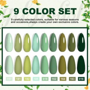 LIMEGIRL LIMEGIRL Ensemble de 9 vernis à ongles gel - 9 couleurs, kit de vernis à ongles gel rose, blanc, violet, noir à décollé. Kit de vernis à ongles cadeau pour femmes, vacances, kit de manucure maison DIY