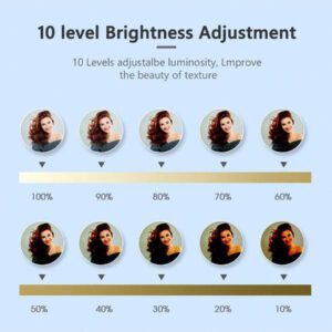 AXNEN 10 pouces Anneau lumineux LED avec trépied stable de 1,1 m (43,3 pouces) pour la photographie, la prise de vue vidéo, la diffusion en direct en extérieur, le maquillage compatible avec tous les téléphones