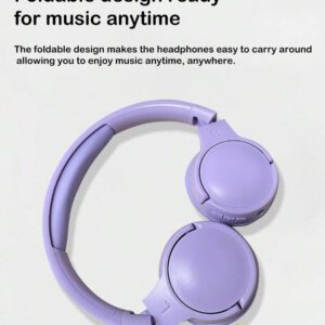 AKKHOO Casque d'écoute sans fil pliable, son stéréo, Jelly 5.3, longue durée de vie de la batterie, casque de jeu intelligent anti-bruit