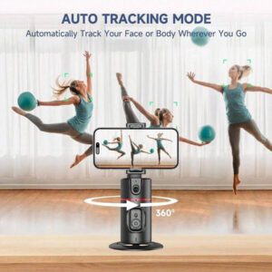 AXNEN 1 Pièce Nouvelle Version Améliorée Support De Téléphone De Suivi Automatique, Trépied De Suivi De Visage Automatique, Caméra De Contrôle À Distance, Bâton De Selfie Intelligent Intégré Portable 360 Rotation Rapide Suivant Visages Et Objets, Support De Caméra Robotique Pour Téléphone Compatible Avec Iphone 14/13/12/11 Pro/xs