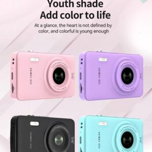 Mini caméra numérique haute définition pour étudiants, prise de photos, enregistrement vidéo, lecteur de musique MP3, carte mémoire remplaçable. Convient pour enregistrer la vie et les voyages, VLOG