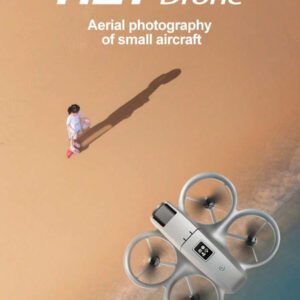 GENAI Drone pliable H21, machine de vol d'introduction pour débutants, télécommande manuelle, décollage/atterrissage d'un seul bouton et opération simple, retournement à 360 degrés, gyroscope horizontal, 6 minutes d'autonomie de vol par charge, cadeau pour les fêtes/anniversaire. (Cette version de drone n'a pas de caméra) 1800mAh