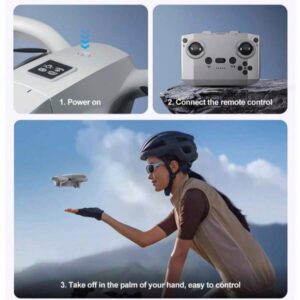 GENAI Drone pliable H21, machine de vol d'introduction pour débutants, télécommande manuelle, décollage/atterrissage d'un seul bouton et opération simple, retournement à 360 degrés, gyroscope horizontal, 6 minutes d'autonomie de vol par charge, cadeau pour les fêtes/anniversaire. (Cette version de drone n'a pas de caméra) 1800mAh