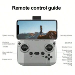 GENAI Drone pliable H21, machine de vol d'introduction pour débutants, télécommande manuelle, décollage/atterrissage d'un seul bouton et opération simple, retournement à 360 degrés, gyroscope horizontal, 6 minutes d'autonomie de vol par charge, cadeau pour les fêtes/anniversaire. (Cette version de drone n'a pas de caméra) 1800mAh