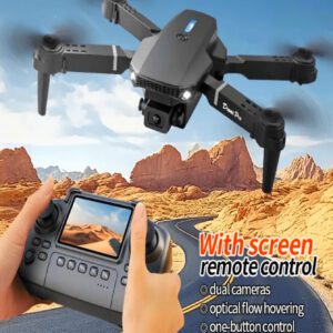 CASRRA La version améliorée du drone de photographie aérienne E99 en 2025 est équipée d'une transmission d'image en temps réel haute définition avec télécommande. Il dispose d'un maintien en vol par flux optique et d'un contrôle à un seul bouton pour le décollage et l'atterrissage. Ce drone est résistant aux chocs et idéal pour les débutants. Il est livré avec un sac de rangement portable et des accessoires de protection. Il fait un excellent cadeau d'anniversaire ou de Noël pour les adolescents.