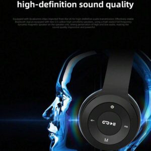 Casque sans fil pliable avec graves puissantes pour le sport