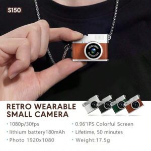 Appareil photo numérique mini 8 Go 16 Go 32 Go Petite caméra sport photo action Cam Corps vidéo caché Photographie subminiature Enregistrement Bodycam Caméscope Caméras Appareil photo pour la photographie Mini caméra rétro portable : Enregistrement vidéo 1080P HD, un accessoire élégant avec fonction de prise de vue. Écran IPS 0,96 pouce, éclairage LED. Spécialement conçu pour les jeunes. Corps ultra-léger de 17,5 g, prise de vue pendant la charge, alimentez votre création de vlog
