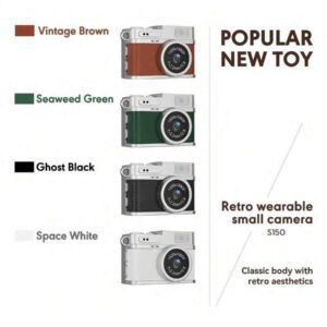 Appareil photo numérique mini 8 Go 16 Go 32 Go Petite caméra sport photo action Cam Corps vidéo caché Photographie subminiature Enregistrement Bodycam Caméscope Caméras Appareil photo pour la photographie Mini caméra rétro portable : Enregistrement vidéo 1080P HD, un accessoire élégant avec fonction de prise de vue. Écran IPS 0,96 pouce, éclairage LED. Spécialement conçu pour les jeunes. Corps ultra-léger de 17,5 g, prise de vue pendant la charge, alimentez votre création de vlog