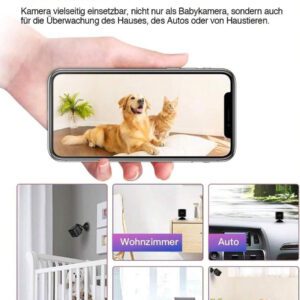 1 pièce + carte SD 16 Go, caméra cachée Full HD 1080p, petite caméra carrée pour nounou, avec télécommande via application, adaptée au bureau à domicile. Avec fonction de vision nocturne, caméras intelligentes pour la maison.