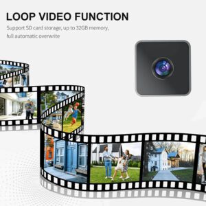 1 pièce + carte SD 16 Go, caméra cachée Full HD 1080p, petite caméra carrée pour nounou, avec télécommande via application, adaptée au bureau à domicile. Avec fonction de vision nocturne, caméras intelligentes pour la maison.