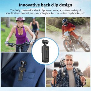 NOUVEAU Mini caméra d'action 4K Ultra HD 180 degrés rotative Vlog Wifi Caméra sport Étui étanche Casque Voyage Vélo Enregistreur conducteur