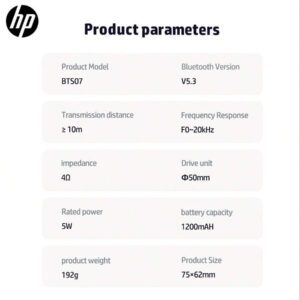 HP Enceintes sans fil HP, enceinte à correspondance de couleurs Dopamine, extérieure, portable, lecteur de données TF/Flash Drive, enceinte sans fil, Wireless5.3, graves puissants - Enceintes à charger pour un volume plus fort et une durée de service plus longue