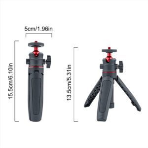 Mini trépied rotatif à 360 degrés, portable, pour micro-caméra SLR, Gopro Vlog, téléphone portable, DJI Action, Insta360X3, noir